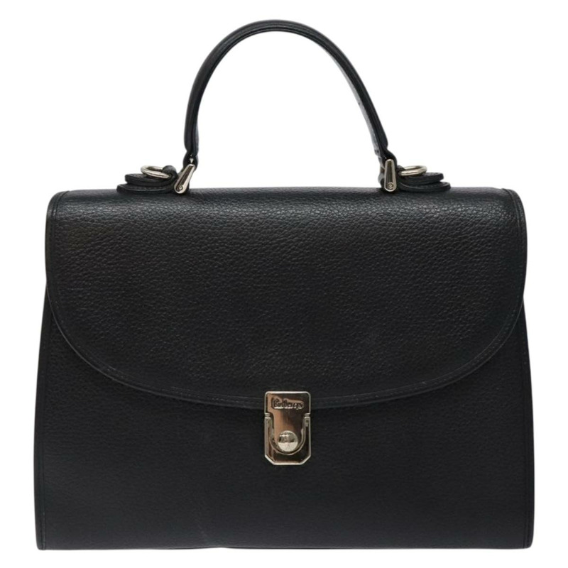 【日本直送】Burberry 手提包 皮革 黑金 正品 134000-12