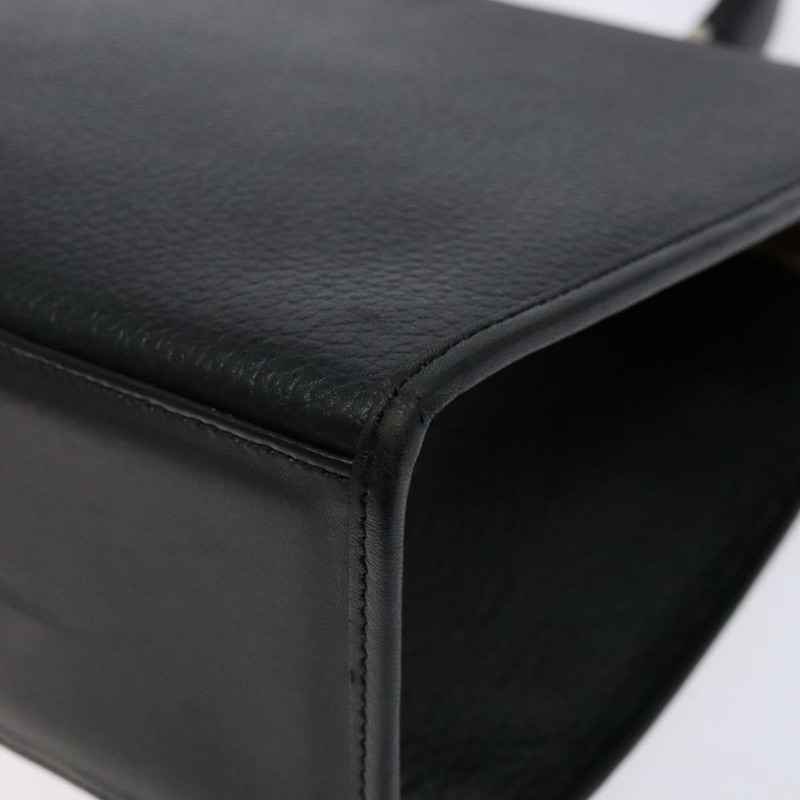 【日本直送】Burberry 手提包 皮革 黑金 正品 134000-14