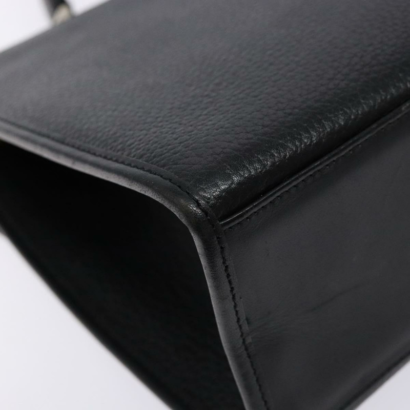 【日本直送】Burberry 手提包 皮革 黑金 正品 134000-15