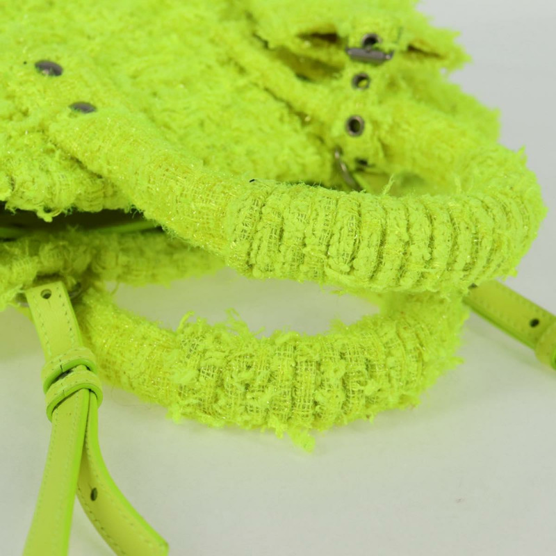 【日本直送】BALENCIAGA Bistro XXS 手提包 羊毛 2 用 黃銀色 正品 135947M-7