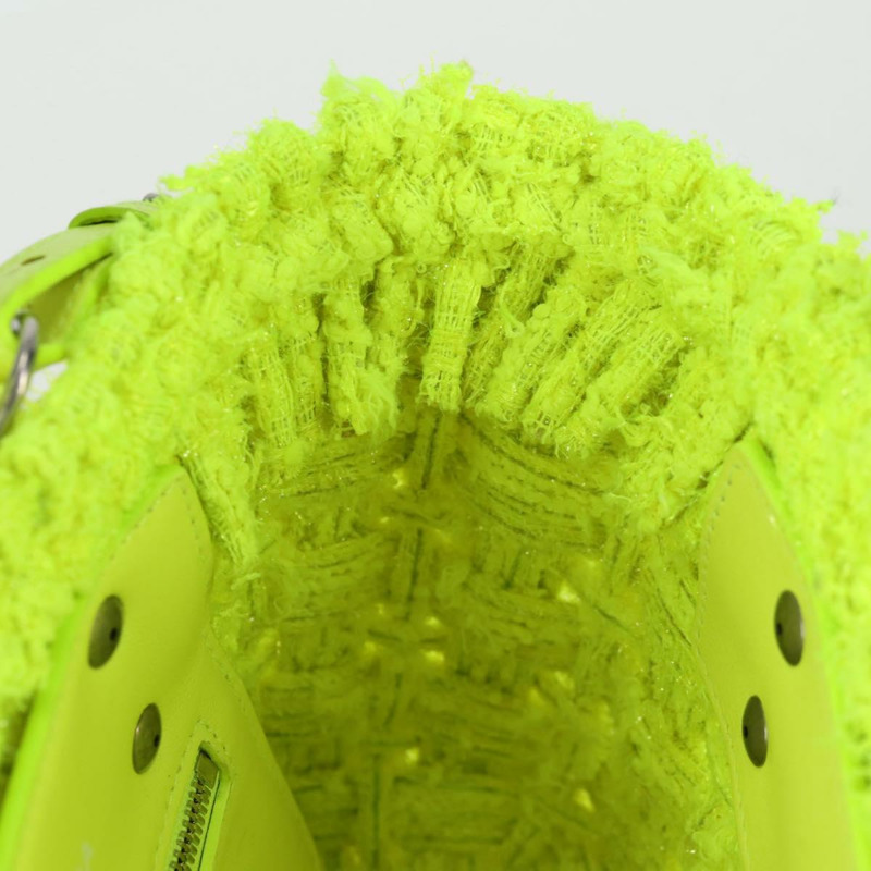 【日本直送】BALENCIAGA Bistro XXS 手提包 羊毛 2 用 黃銀色 正品 135947M-21