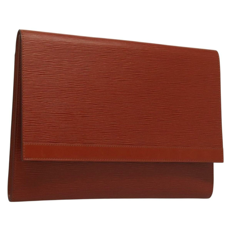【日本直送】路易威登 Epi Pochette Amberop 手拿包 棕色 LV 正品 135875-0