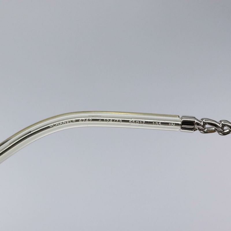 【日本直送】香奈兒太陽眼鏡 塑膠 銀色 CC Auth 135942-10