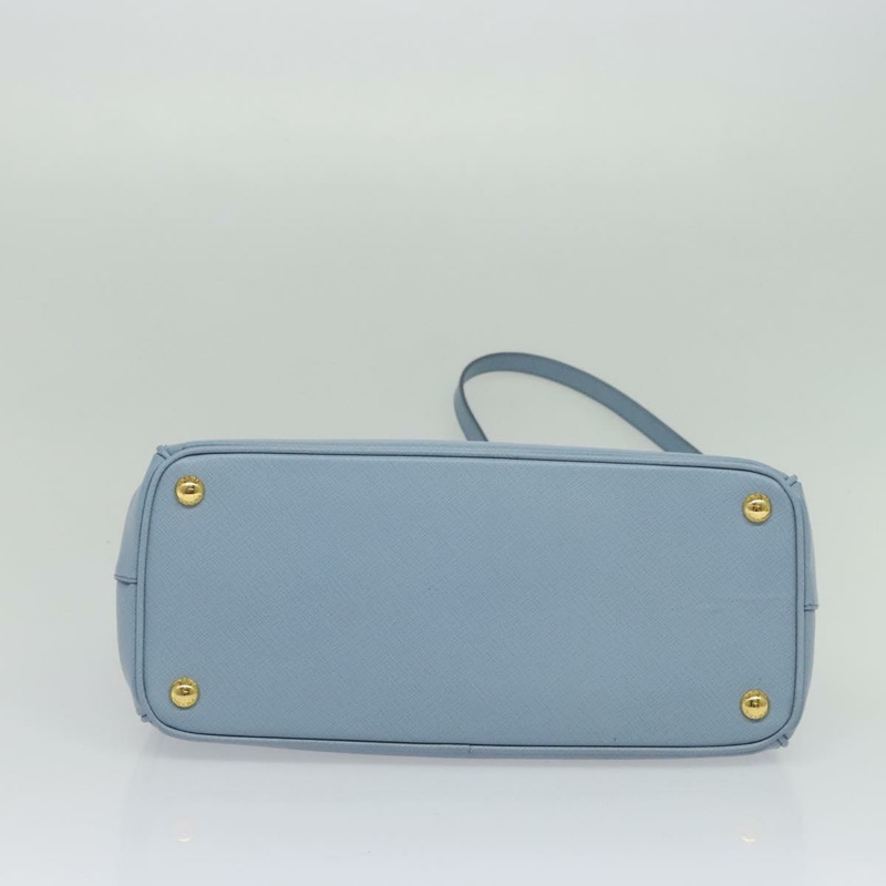 【日本直送】PRADA Galleria 手提包 Safiano 皮革 2 向淺藍色金色正品 133807-4