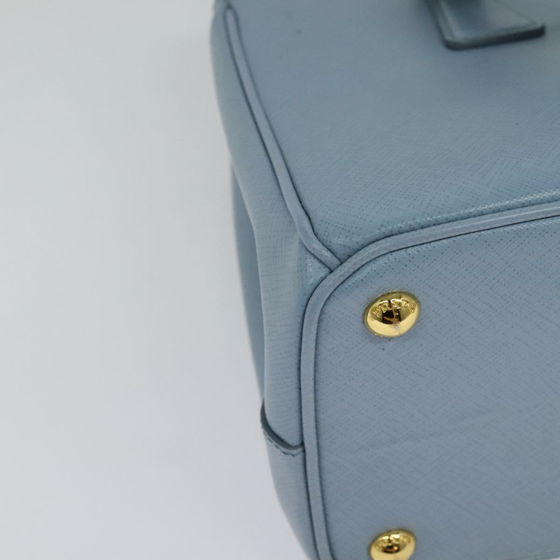 【日本直送】PRADA Galleria 手提包 Safiano 皮革 2 向淺藍色金色正品 133807-15