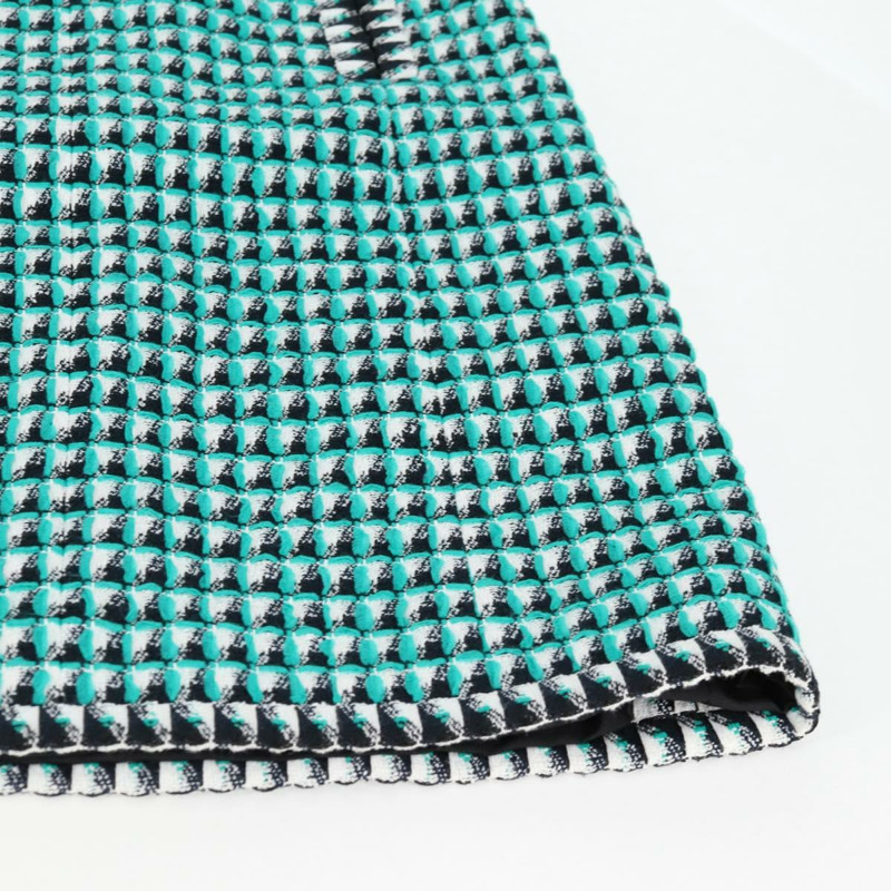 【日本直送】香奈兒 (CHANEL) 綠色黑色斜紋軟呢半身裙，CC標誌，貨號133643M-12