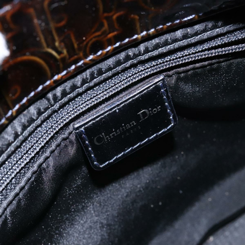 【日本直送】Christian Dior Trotter 帆布 Maris 珍珠手提包琺瑯棕色正品 133822-20