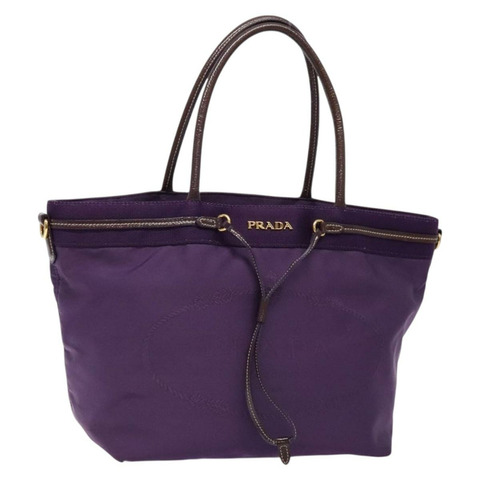 PRADA 手提包 尼龍 紫金色 正品 133783