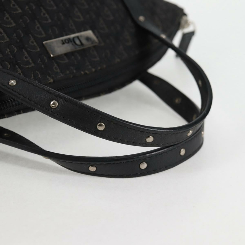 【日本直送】Christian Dior Trotter 帆布手提包 黑色銀色 正品 134178V-6