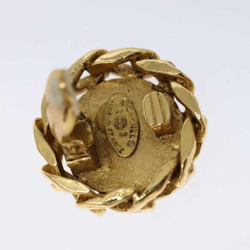 【日本直送】香奈兒 COCO 標誌耳環，金屬金色，CC 標誌，正品編號 134251V-8