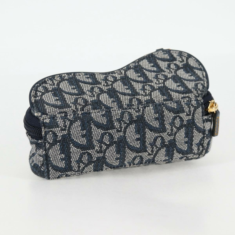 【日本直送】Christian Dior Trotter 帆布馬鞍包 海軍藍金色 正品 134254V-4