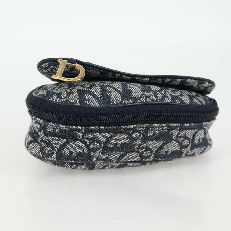 【日本直送】Christian Dior Trotter 帆布馬鞍包 海軍藍金色 正品 134254V-5