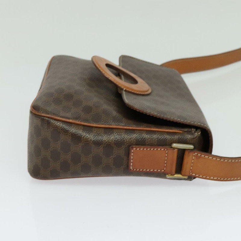 【日本直送】CELINE Macadam帆布肩背包 PVC棕色金色 正品 136046-3