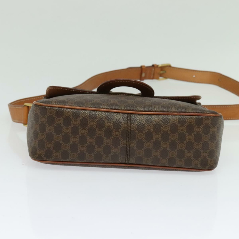 【日本直送】CELINE Macadam帆布肩背包 PVC棕色金色 正品 136046-4