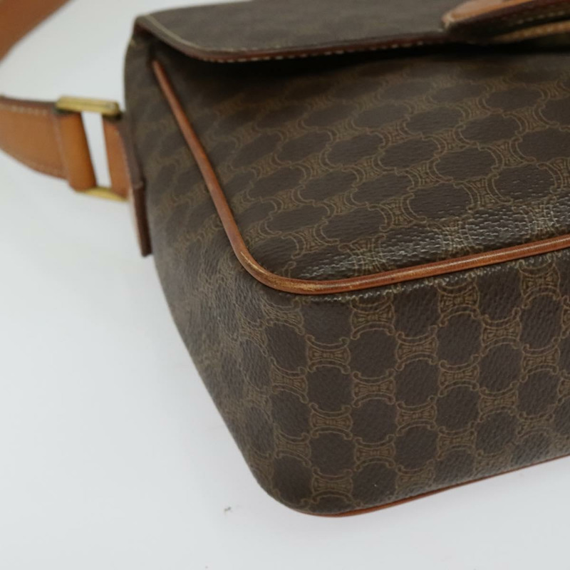 【日本直送】CELINE Macadam帆布肩背包 PVC棕色金色 正品 136046-7