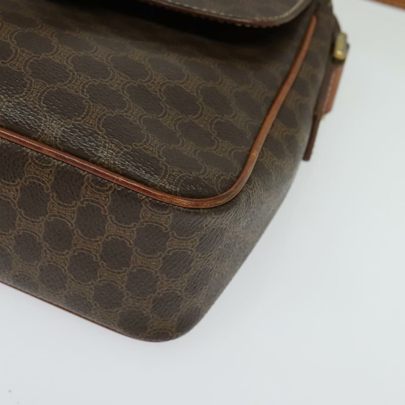 【日本直送】CELINE Macadam帆布肩背包 PVC棕色金色 正品 136046-14