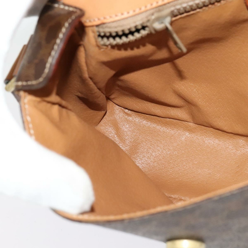 【日本直送】CELINE Macadam帆布肩背包 PVC棕色金色 正品 136046-19