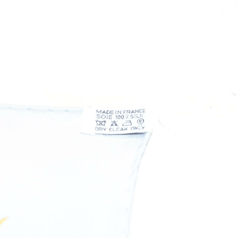 【日本直送】HERMES Carre 90 圍巾「AU PAYS DE COCAGNE」絲質淺藍色正品 135700-13
