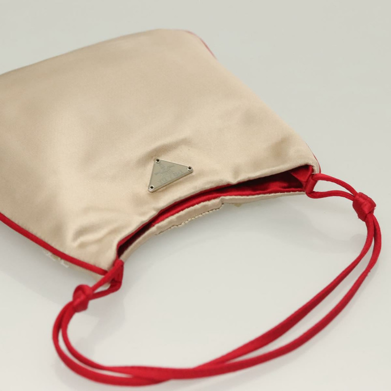 【日本直送】PRADA 手提包 緞面 米色 正品 136267-5