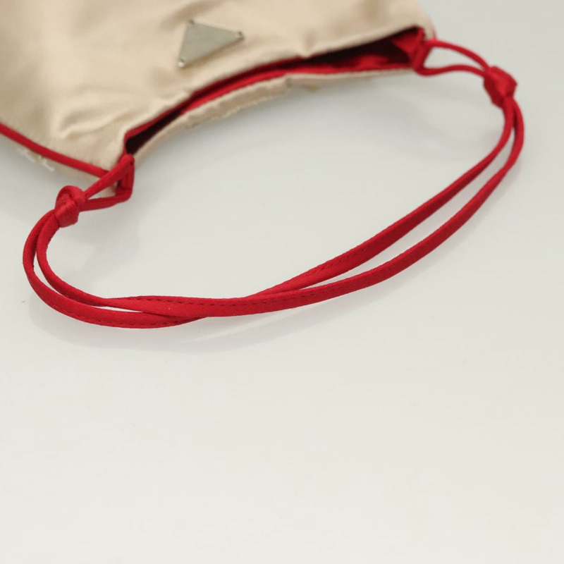 【日本直送】PRADA 手提包 緞面 米色 正品 136267-6