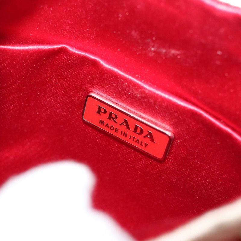 【日本直送】PRADA 手提包 緞面 米色 正品 136267-9