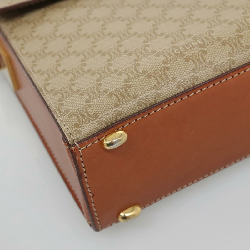 【日本直送】CELINE Macadam 帆布肩背包 PVC 米金色正品 136126-13
