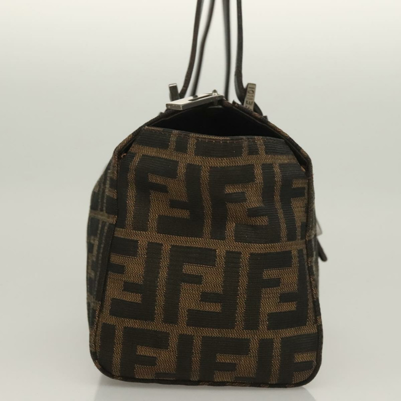 【日本直送】FENDI Zucca帆布Mamma Baguette手袋 棕色 黑色 正品 136113-3