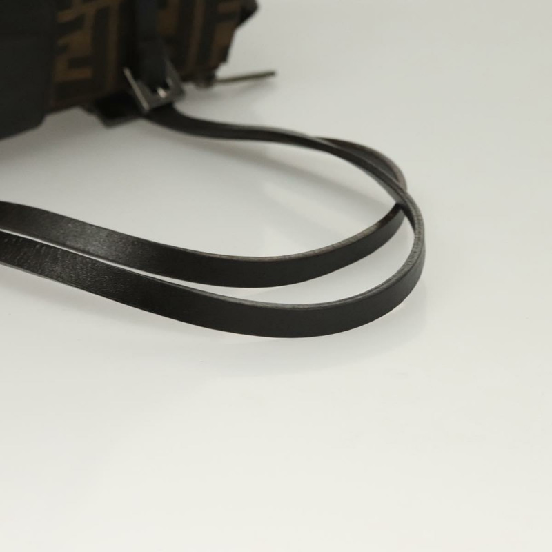 【日本直送】FENDI Zucca帆布Mamma Baguette手袋 棕色 黑色 正品 136113-6