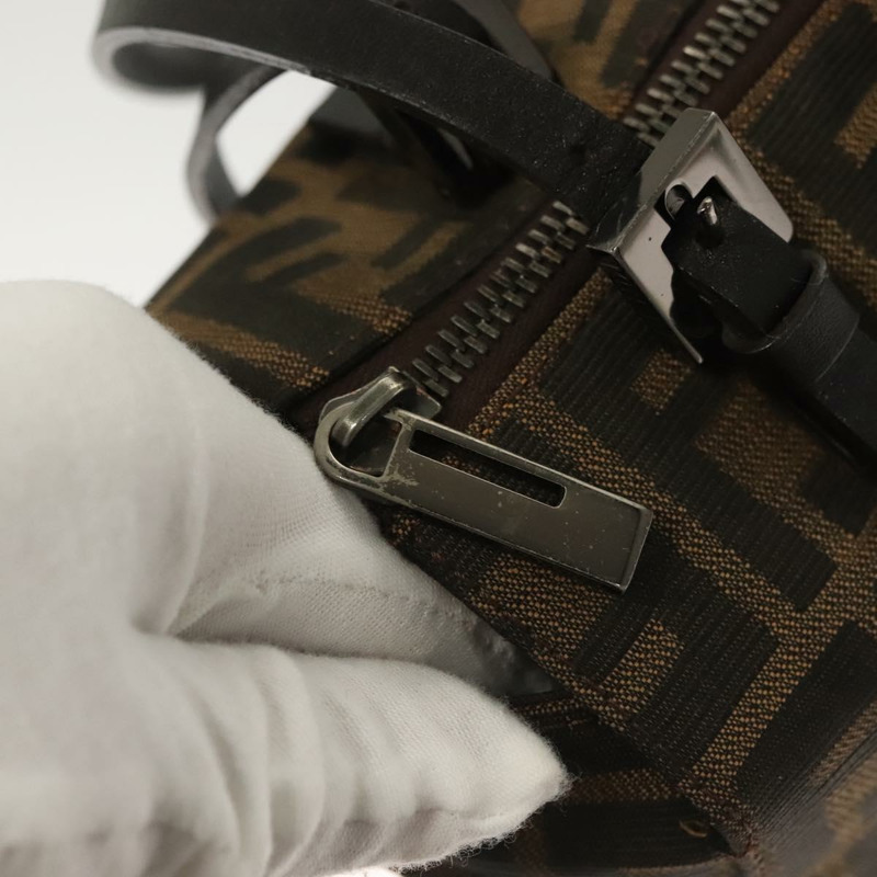 【日本直送】FENDI Zucca帆布Mamma Baguette手袋 棕色 黑色 正品 136113-8