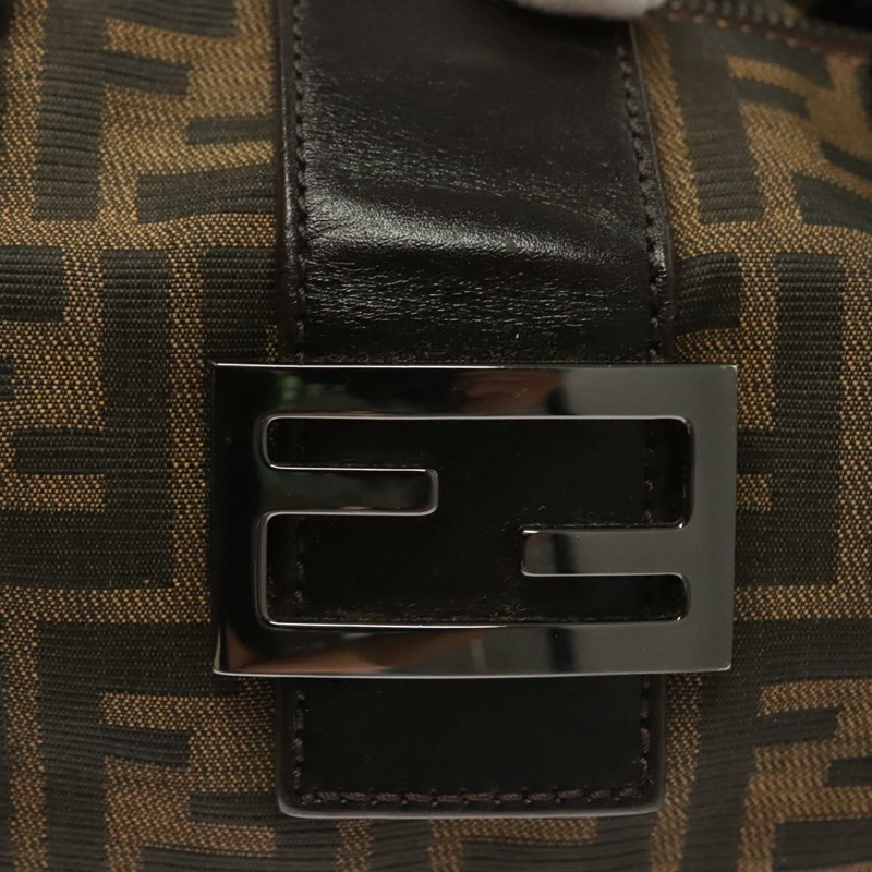 【日本直送】FENDI Zucca帆布Mamma Baguette手袋 棕色 黑色 正品 136113-17