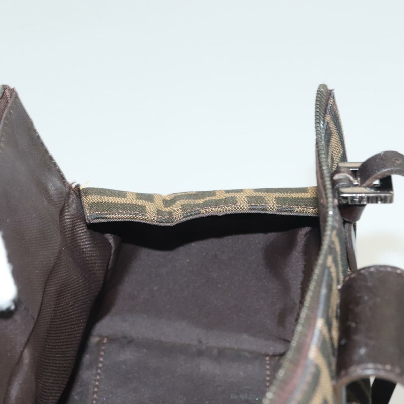 【日本直送】FENDI Zucca帆布Mamma Baguette手袋 棕色 黑色 正品 136113-20