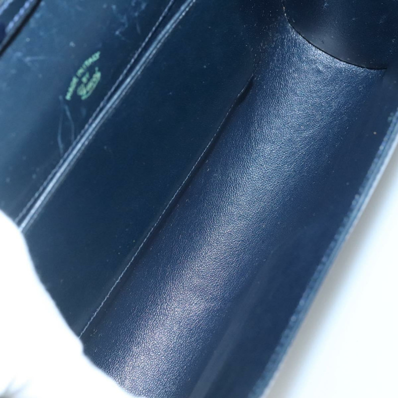 【日本直送】GUCCI 皮革單肩包 海軍藍 金色 正品 136145-9