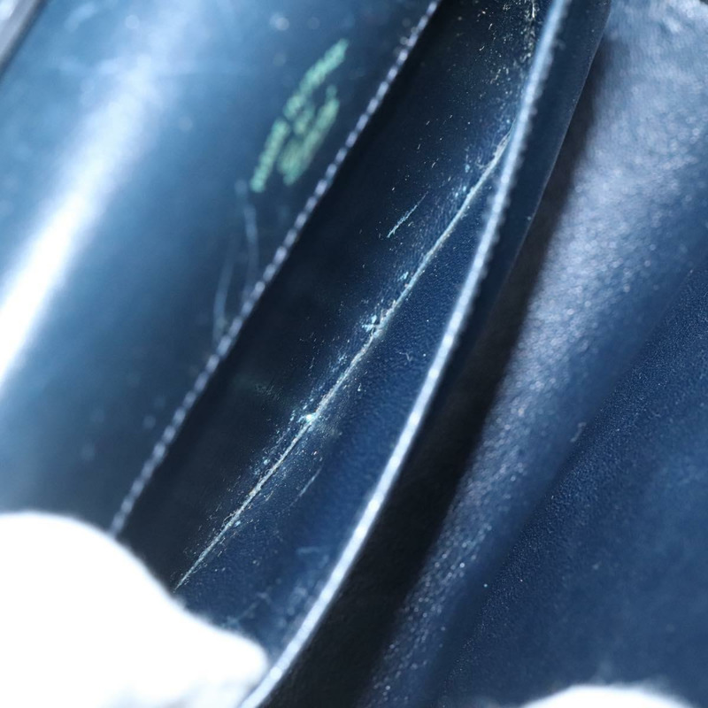 【日本直送】GUCCI 皮革單肩包 海軍藍 金色 正品 136145-10