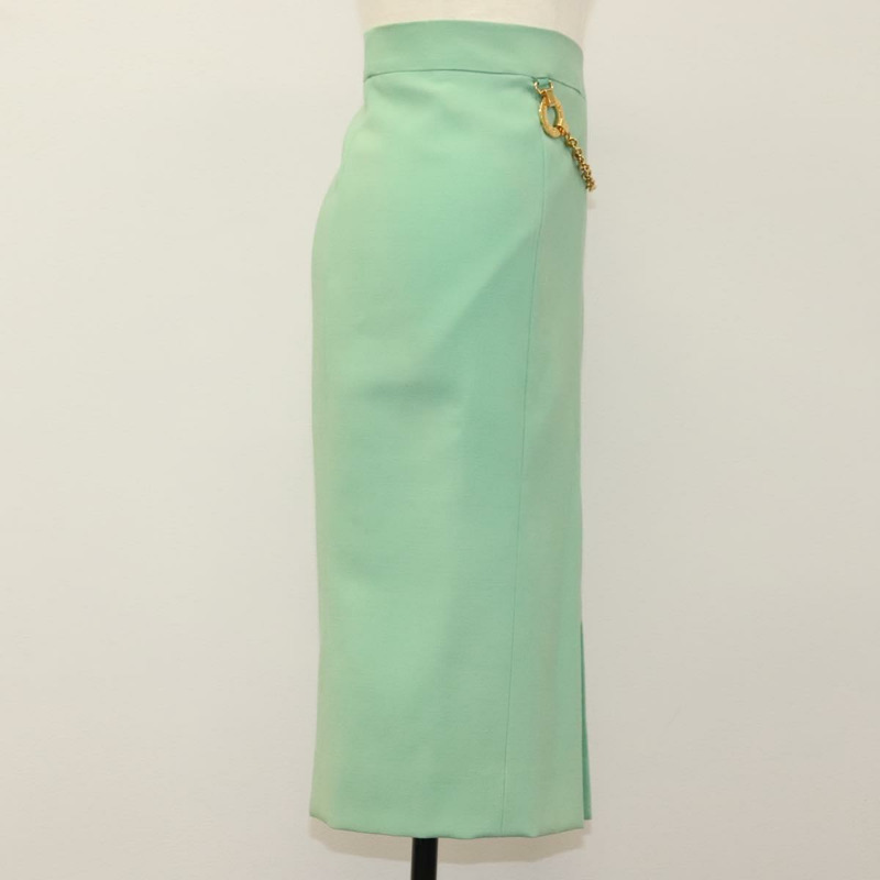 【日本直送】CELINE 羊毛裙 綠色 CC 正品 133003M-3