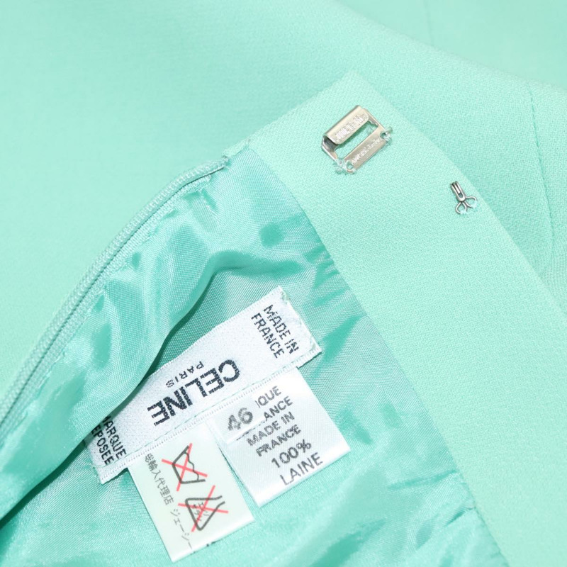 【日本直送】CELINE 羊毛裙 綠色 CC 正品 133003M-9