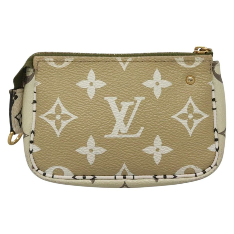 【日本直送】路易威登 Monogram Giant Mini Pochette 手拿包 象牙色 M67579 正品 136302-12