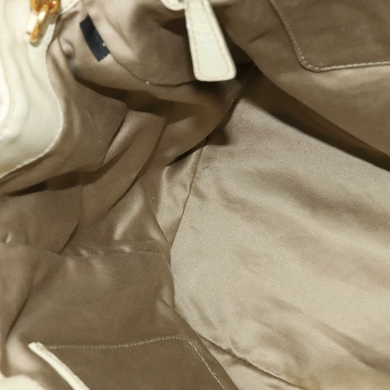 【日本直送】Miu Miu 手提包 皮革 2 向 白色 金色 正品 133402-21