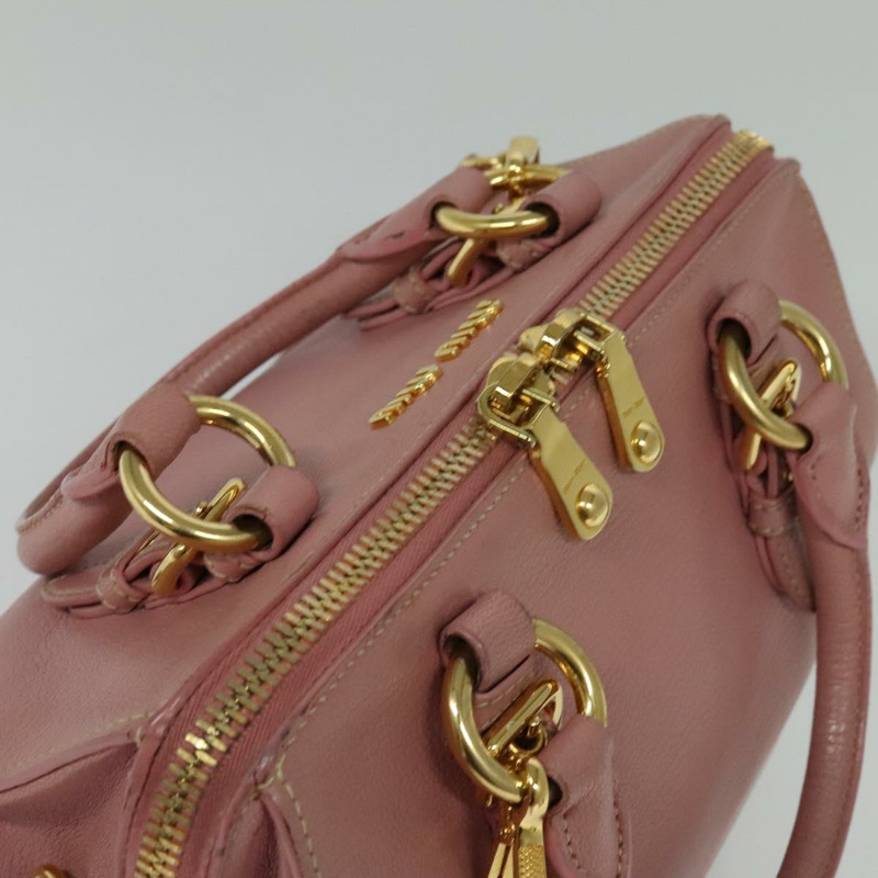 【日本直送】Miu Miu 手提包 皮革 2way 粉金色金色正品 133410-5
