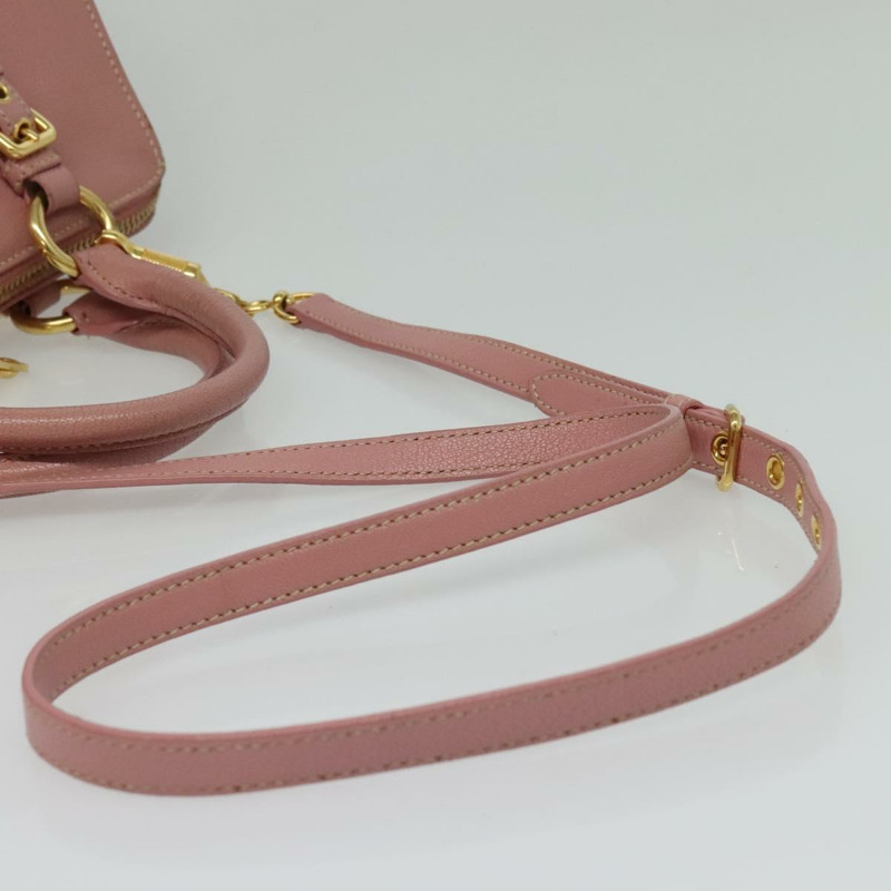 【日本直送】Miu Miu 手提包 皮革 2way 粉金色金色正品 133410-7
