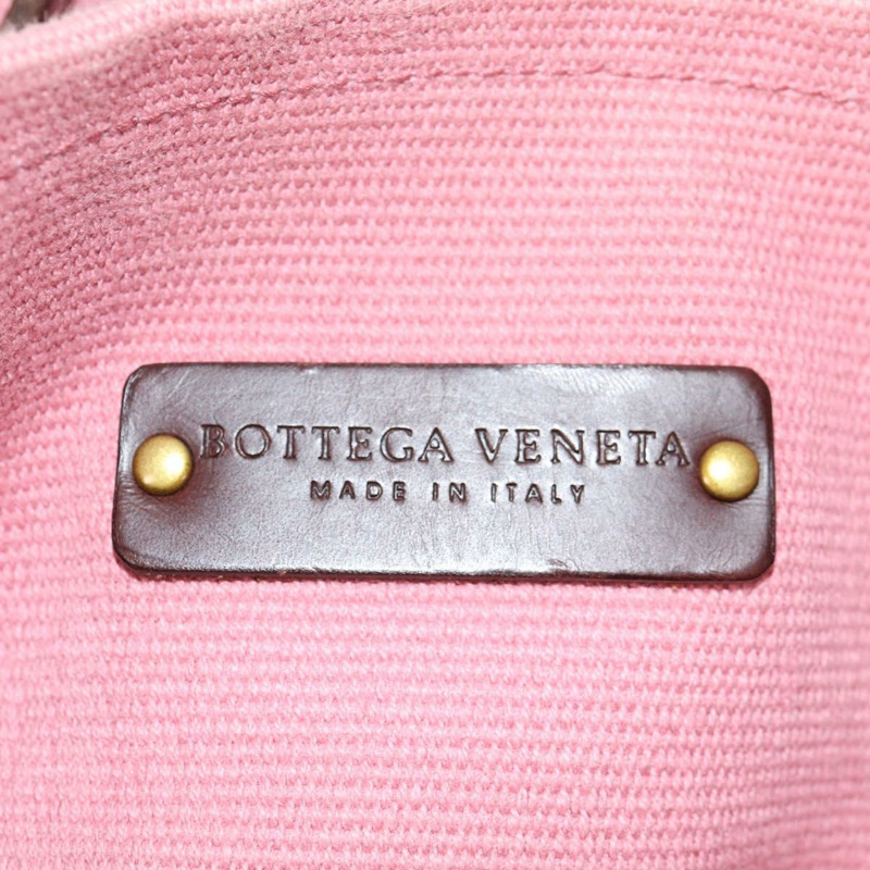 【日本直送】BOTTEGA VENETA 手提包 帆布 粉紅 金色 Auth bs28112-9