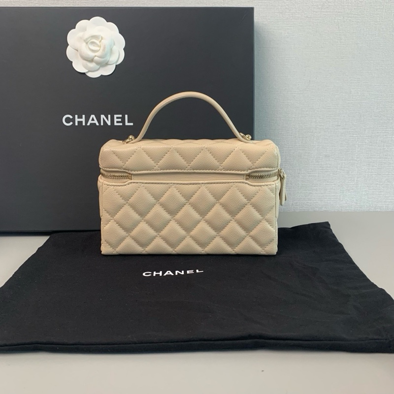 Chanel25c lp 手提 肩背 盒子包 甜美溫柔奶茶色😻 今年購證-4