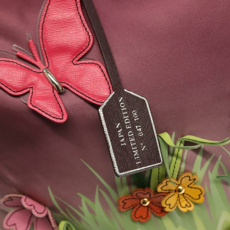 【日本直送】PRADA Flower 日本限量版手提包 尼龍紫色 正品 BA2967-9