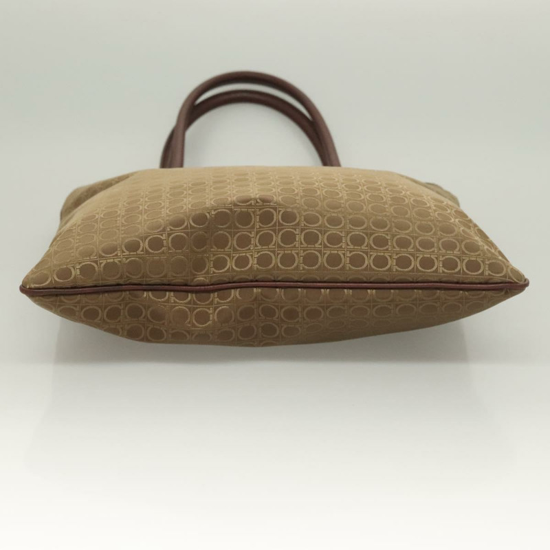 【日本直送】Salvatore Ferragamo Gancini 手袋帆布棕色銀色正品 BA2887-4