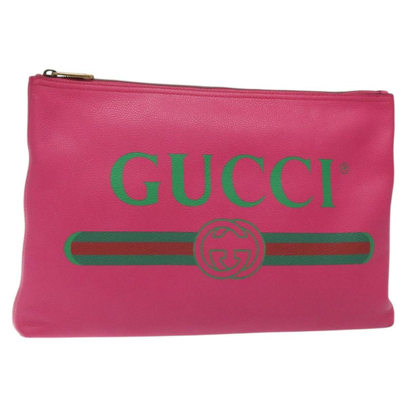 【日本直送】GUCCI 手拿包 皮革 粉紅金 500984 正品 BA2830-0