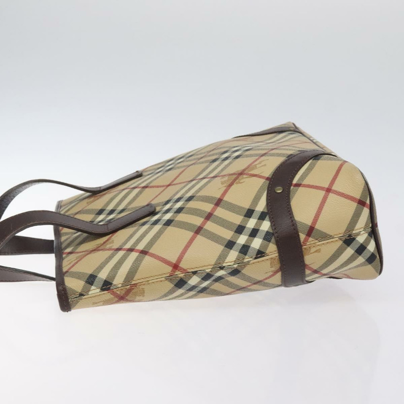 【日本直送】BURBERRY Nova 格紋手提包 PVC 米色 正品 BA2958-3