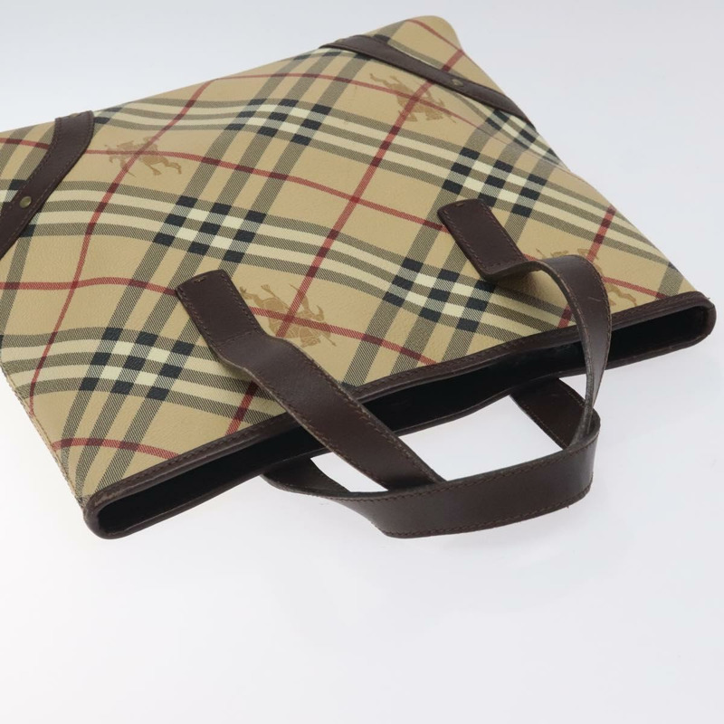 【日本直送】BURBERRY Nova 格紋手提包 PVC 米色 正品 BA2958-5