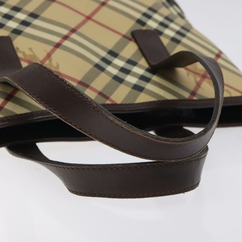 【日本直送】BURBERRY Nova 格紋手提包 PVC 米色 正品 BA2958-6