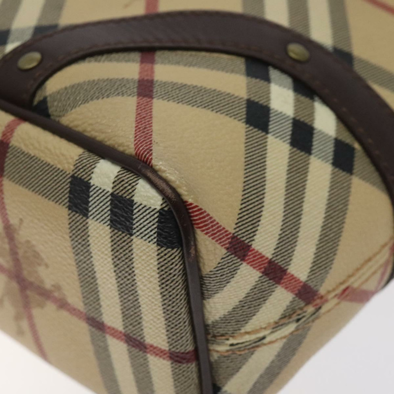【日本直送】BURBERRY Nova 格紋手提包 PVC 米色 正品 BA2958-8