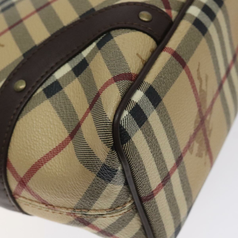 【日本直送】BURBERRY Nova 格紋手提包 PVC 米色 正品 BA2958-15
