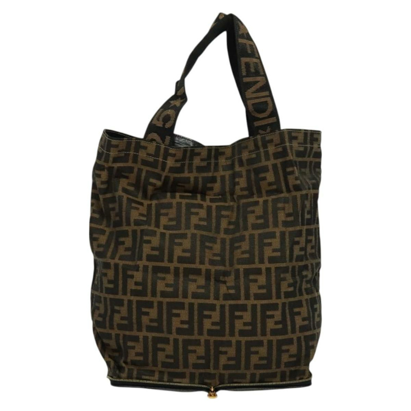 【日本直送】FENDI Zucca 帆布托特包 黑棕色 正品 yk18506-1